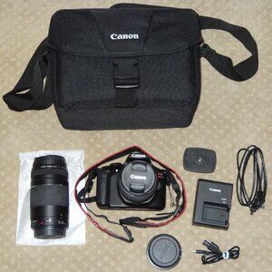 Canon EOS Rebel T6 DSLR Camera Kit (18-55mm + 75-300mm + Bag)